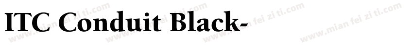 ITC Conduit Black字体转换